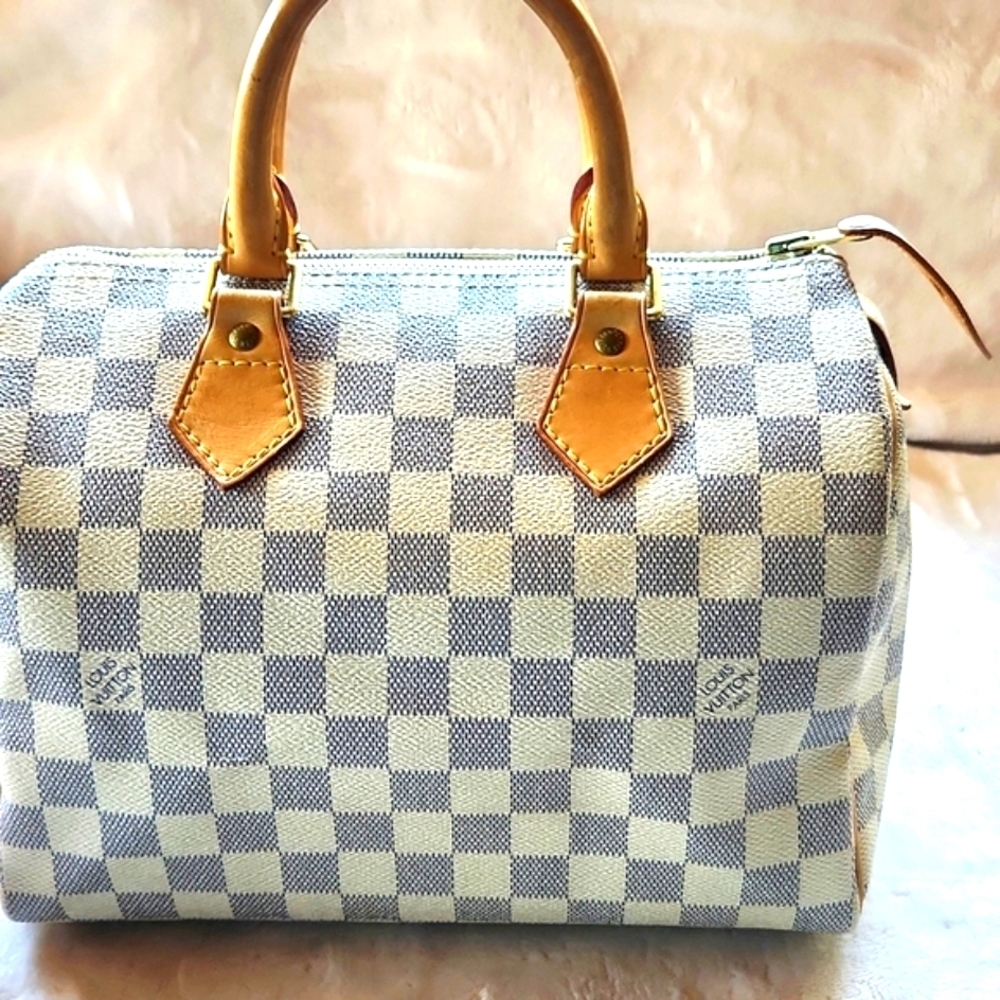 Louis Vuitton Speedy 25 Azur (RARE)‎ Damier Satchel - Picture 2 of 7